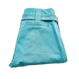 Betabrand Belted Blue Cropped Slack Pants Size Med Petite